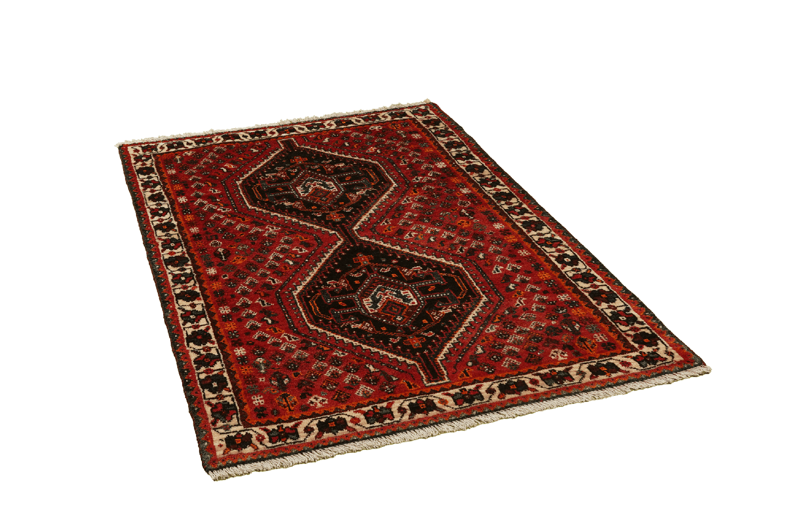 Shiraz — Hand-knotted, 105x153 cm, Red, 100% Virgin Wool | View 4
