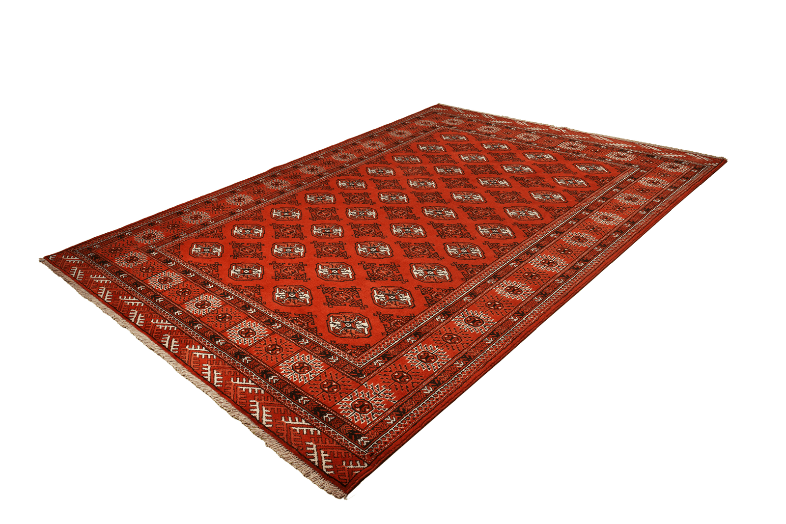 Turkman — Hand-knotted, 210x294 cm, Red, 100% Virgin Wool | View 5
