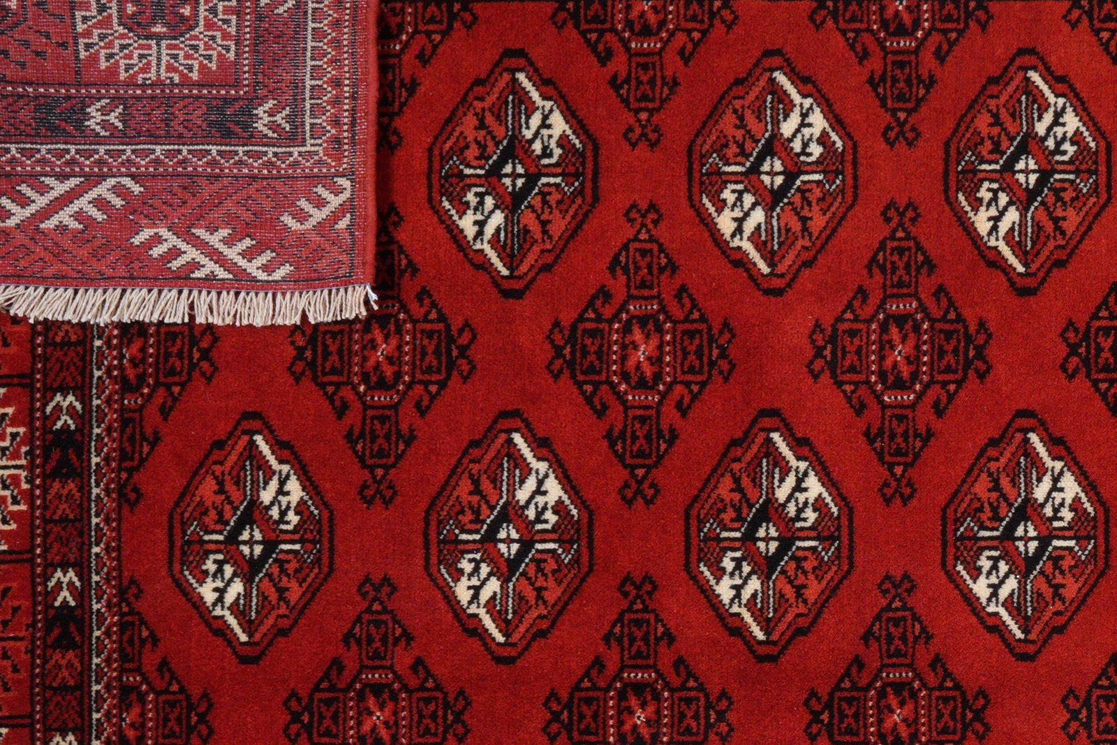 Turkman — Hand-knotted, 210x294 cm, Red, 100% Virgin Wool | View 8