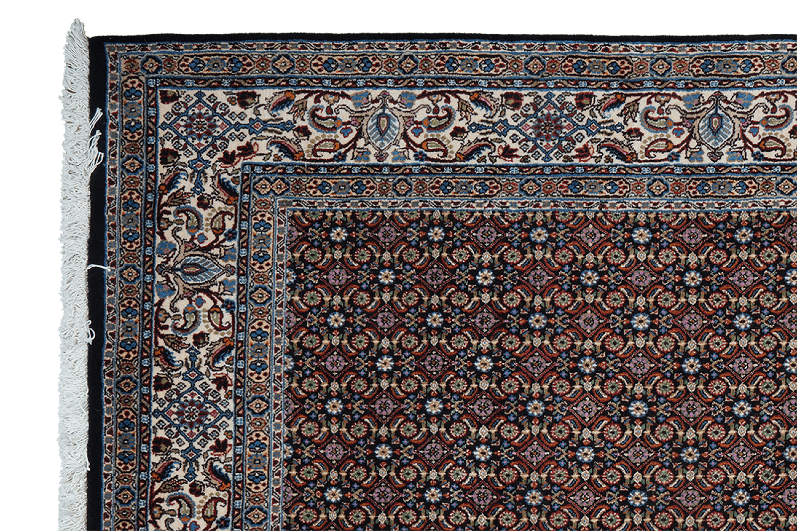 Moud Mahi — Hand-knotted, 166x240 cm, Blue, 100% Virgin Wool | View 3