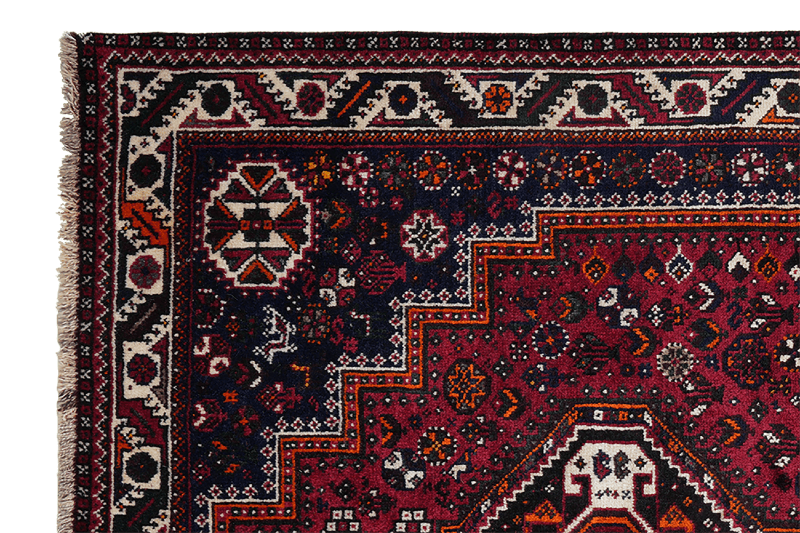 Shiraz — Hand-knotted, 155x256 cm, Red, 100% Virgin Wool | View 3