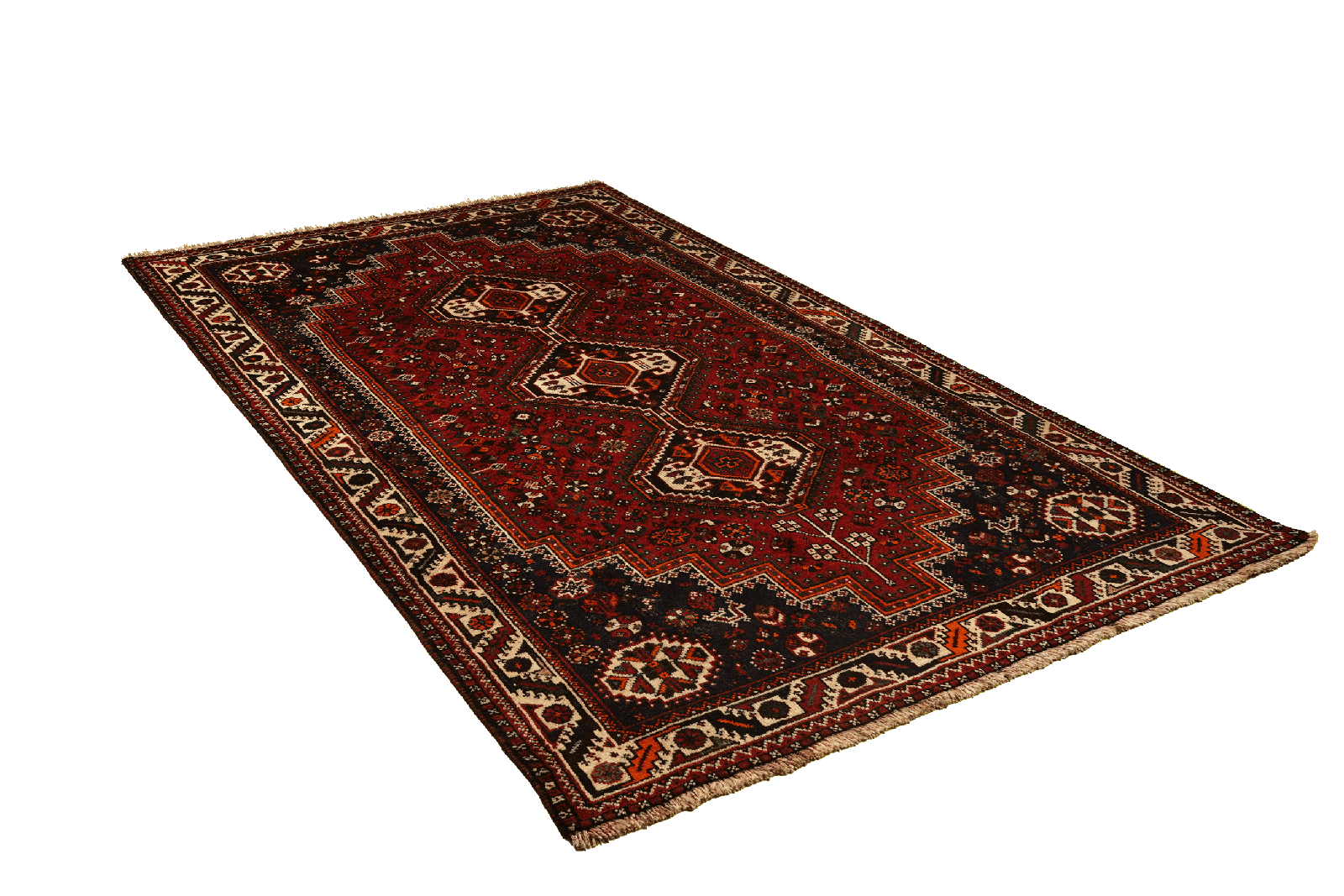 Shiraz — Hand-knotted, 155x256 cm, Red, 100% Virgin Wool | View 4