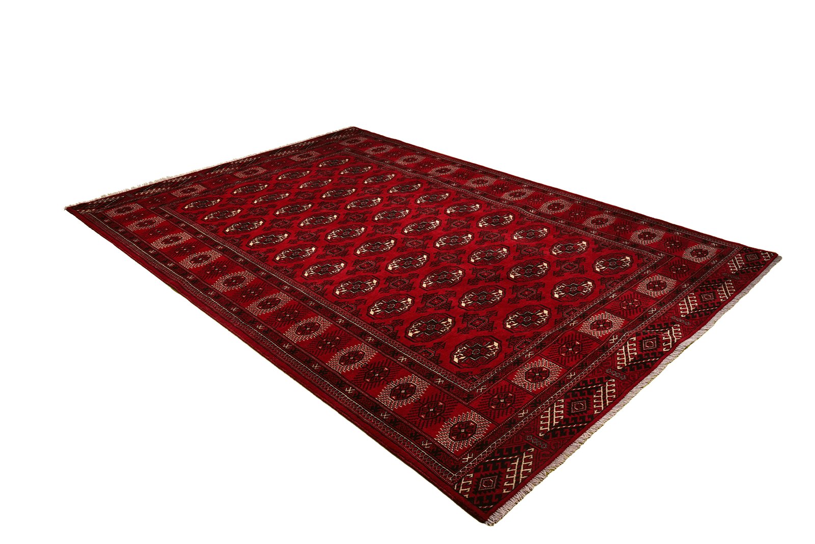 Turkman — Hand-knotted, 199x286 cm, Red, 100% Virgin Wool | View 4