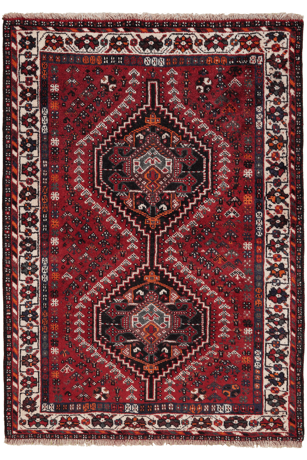 Gashgai — Hand-knotted, 107x151 cm, Red, 100% Virgin Wool | Main view