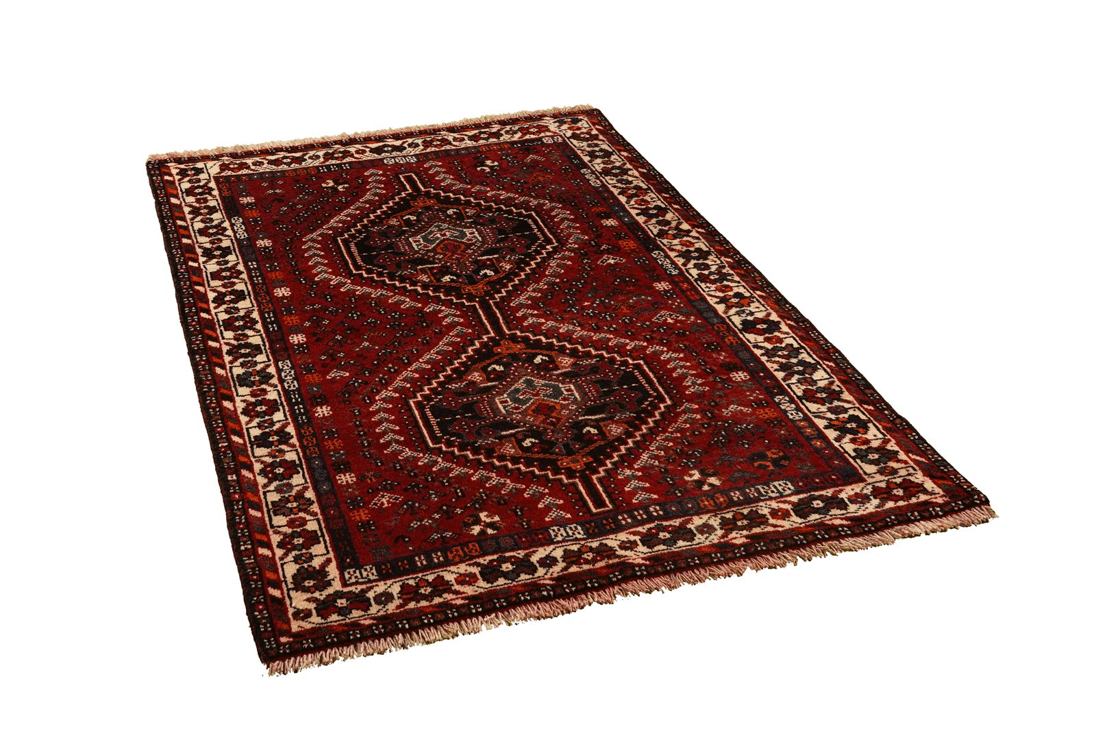 Gashgai — Hand-knotted, 107x151 cm, Red, 100% Virgin Wool | View 4