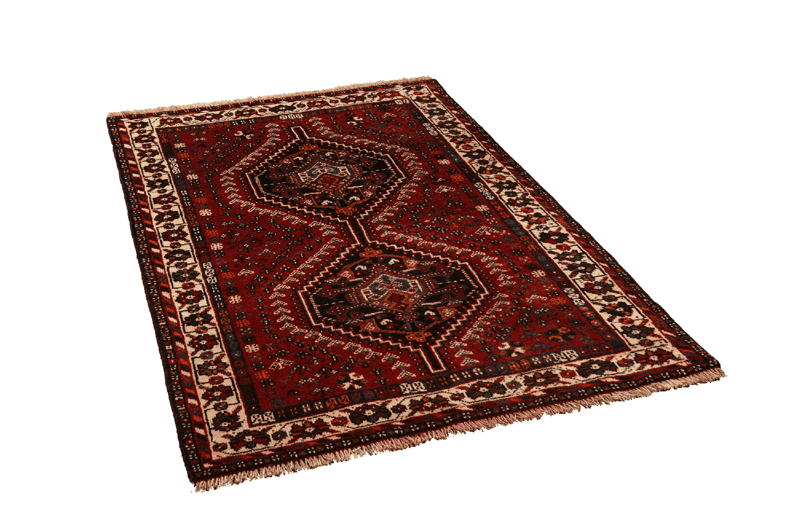 Gashgai — Hand-knotted, 107x151 cm, Red, 100% Virgin Wool | View 4