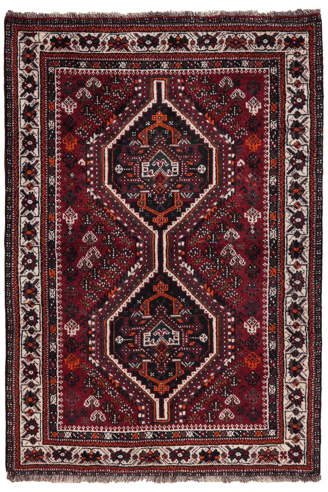 Shiraz — Hand-knotted, 106x153 cm, Red, 100% Virgin Wool | Main view
