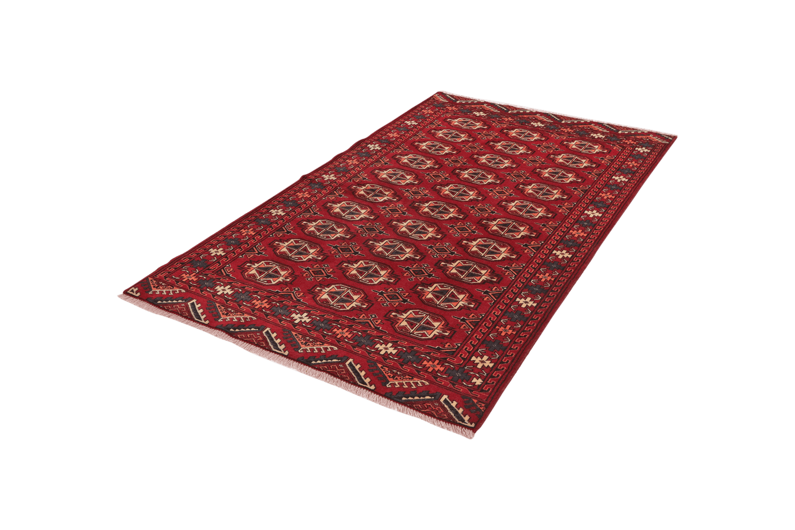 Turkman — Hand-knotted, 116x199 cm, Red, 100% Virgin Wool | View 5