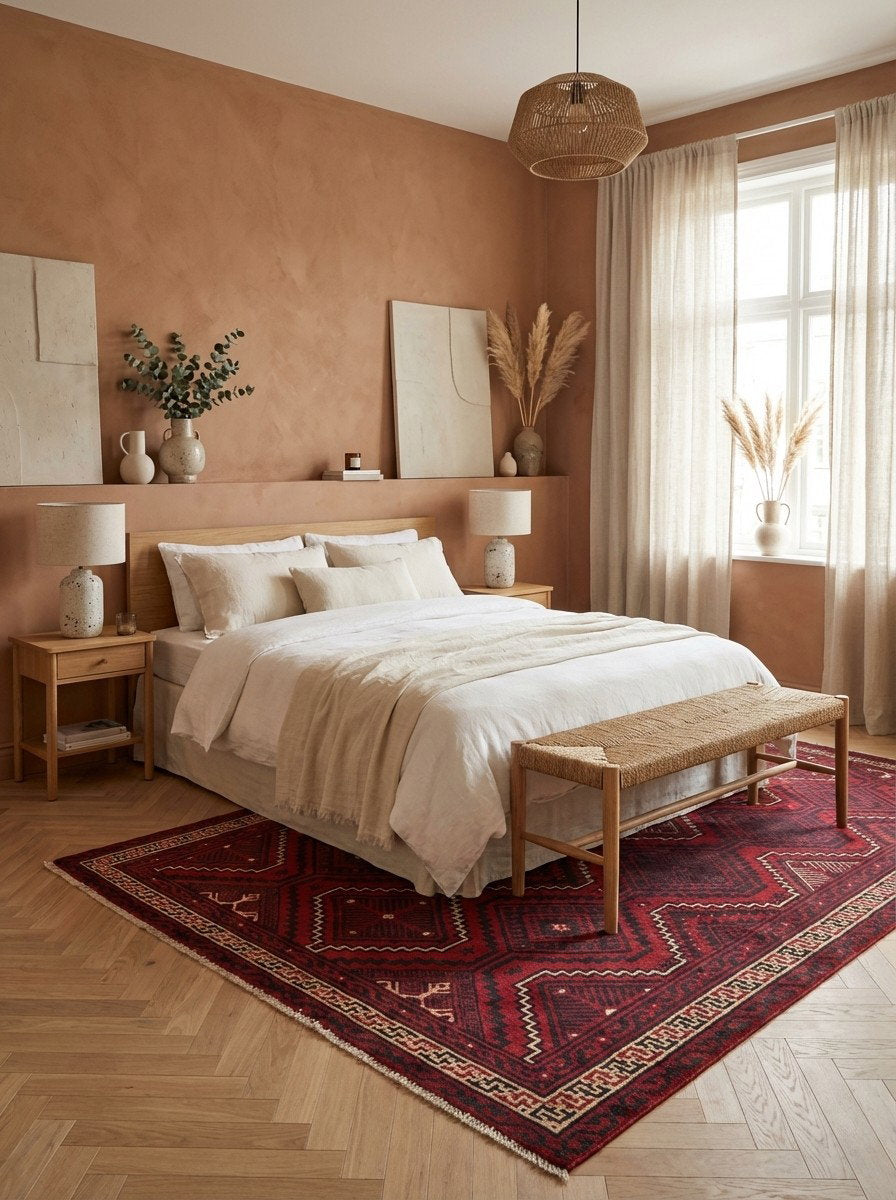 Lori — Handgefertigt, 333x226 cm, Beige, 100% Virgin Wool | Detail view