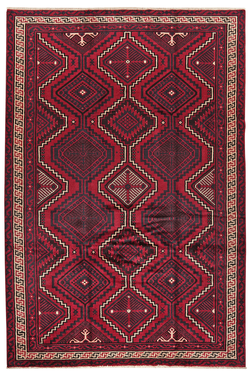 Lori — Hand-knotted, 226x333 cm, Red, 100% Virgin Wool | Main view