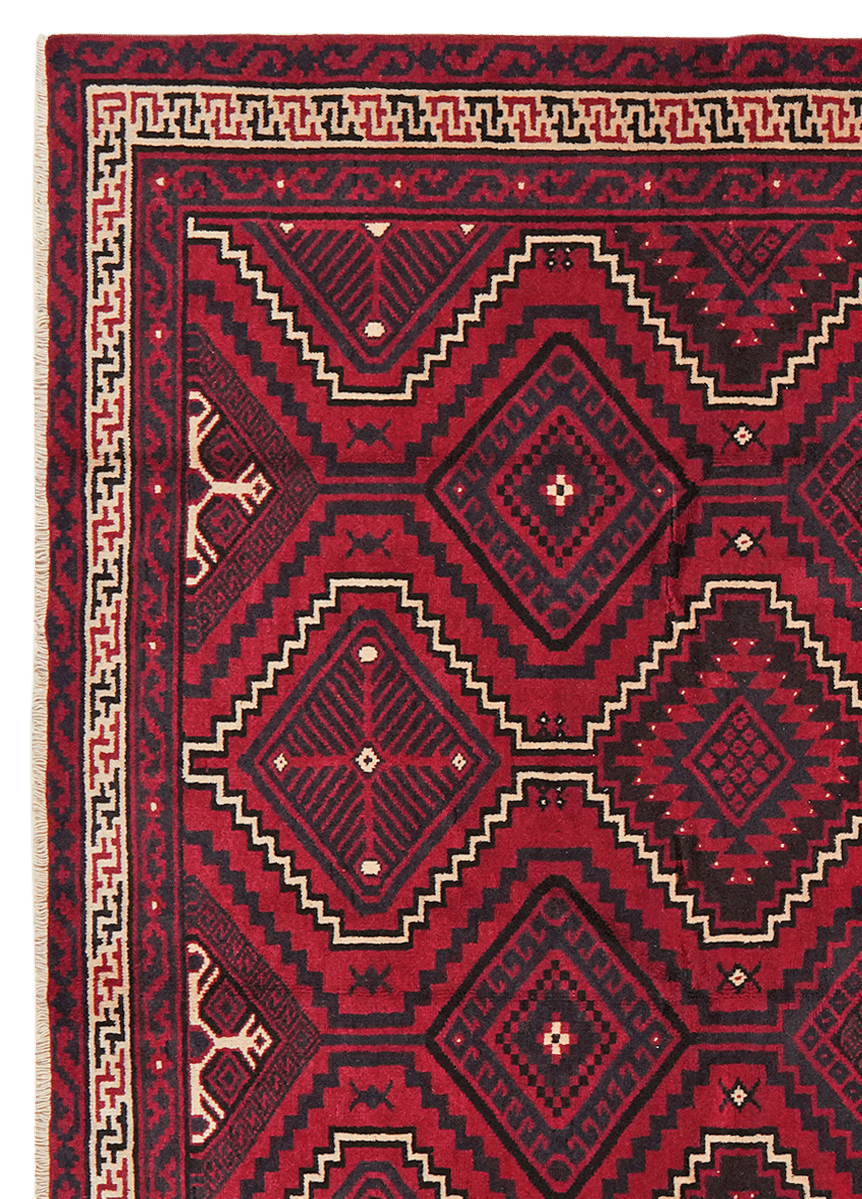 Lori — Hand-knotted, 226x333 cm, Red, 100% Virgin Wool | View 3