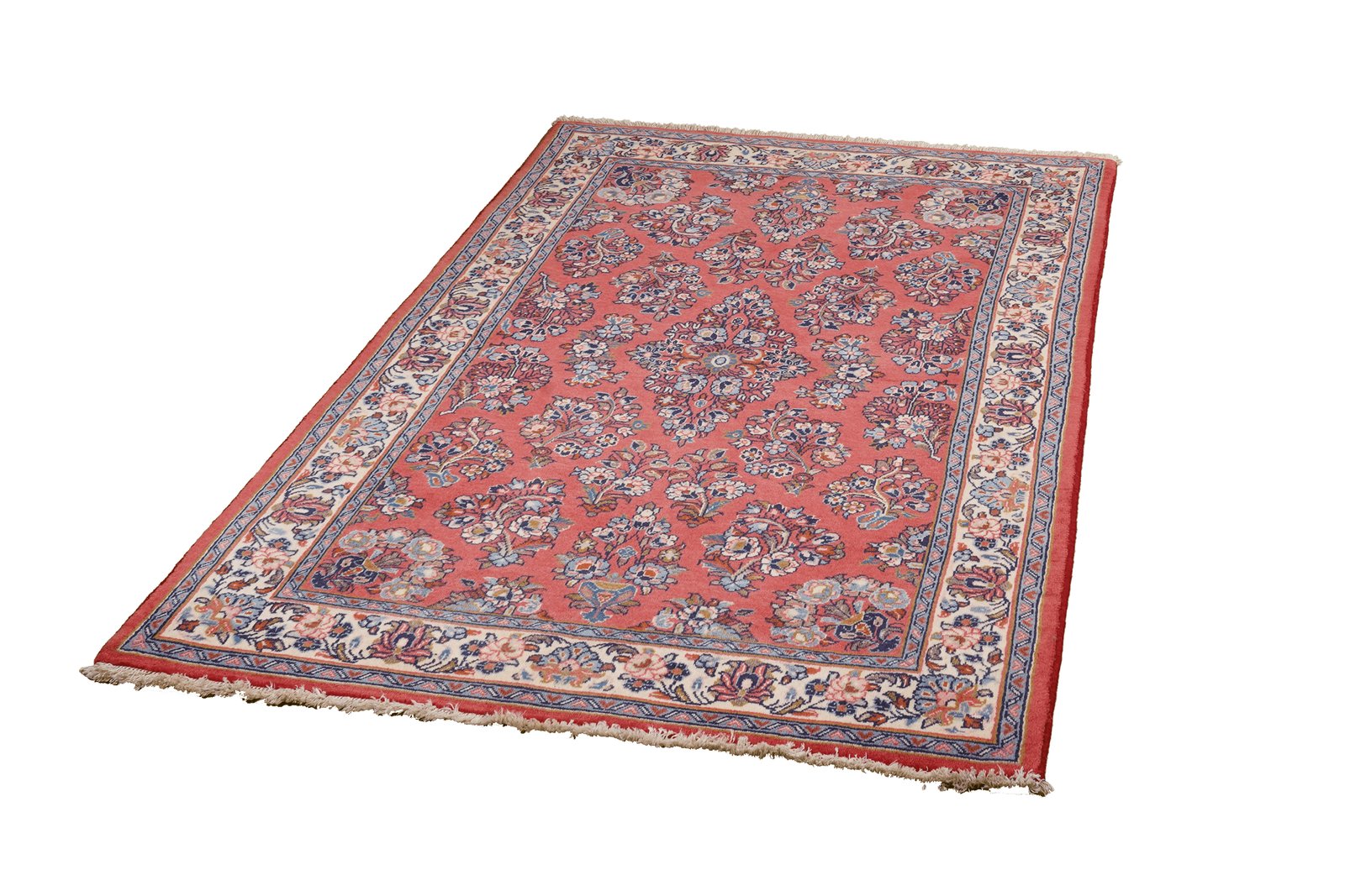Sarough — Hand-knotted, 107x165 cm, Red, 100% Virgin Wool | View 5