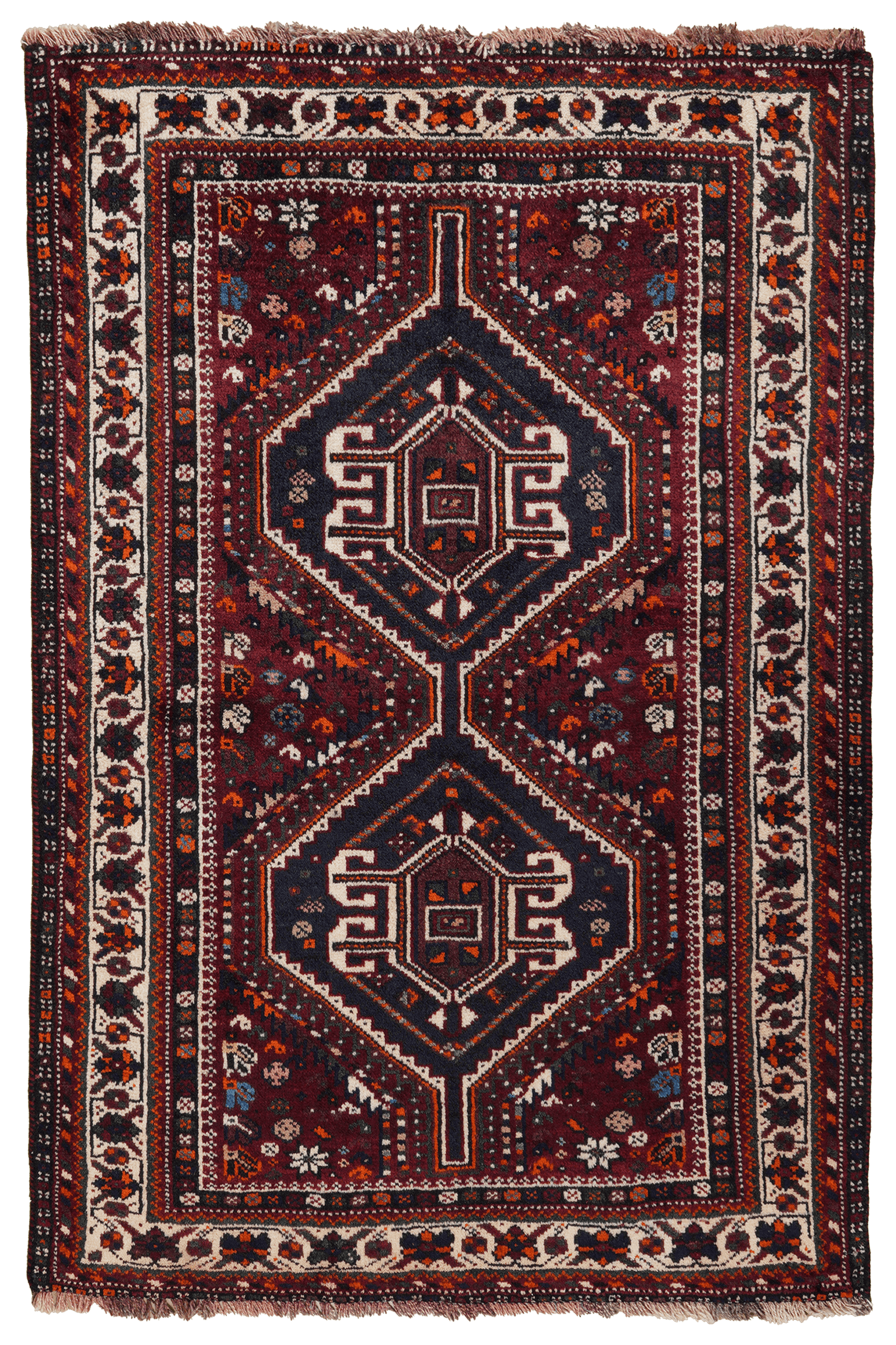 Shiraz — Hand-knotted, 101x153 cm, Red, 100% Virgin Wool | Main view
