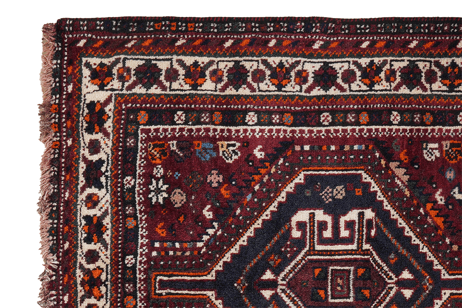 Shiraz — Hand-knotted, 101x153 cm, Red, 100% Virgin Wool | View 3