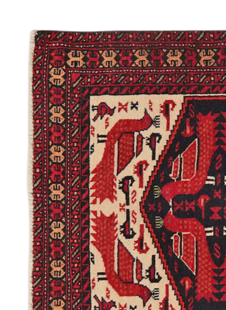 Belutch — Hand-knotted, 71x79 cm, Beige, 100% Virgin Wool | View 3