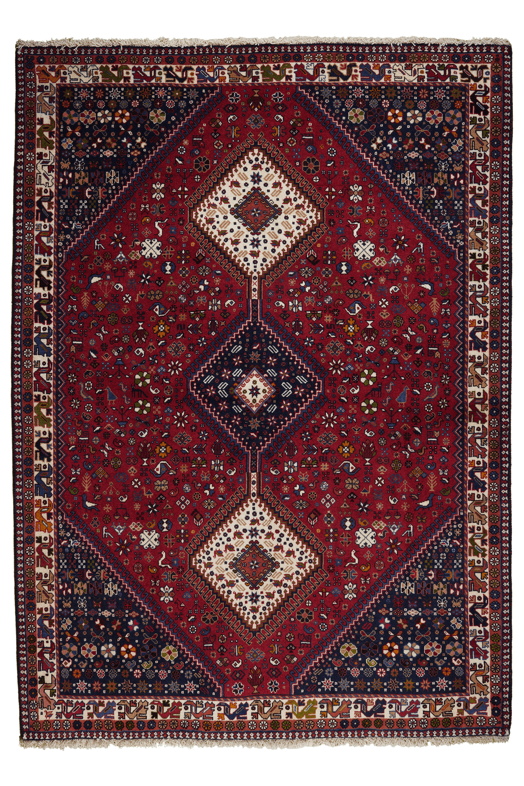 Yalameh — Hand-knotted, 156x217 cm, Red, 100% Virgin Wool | Main view