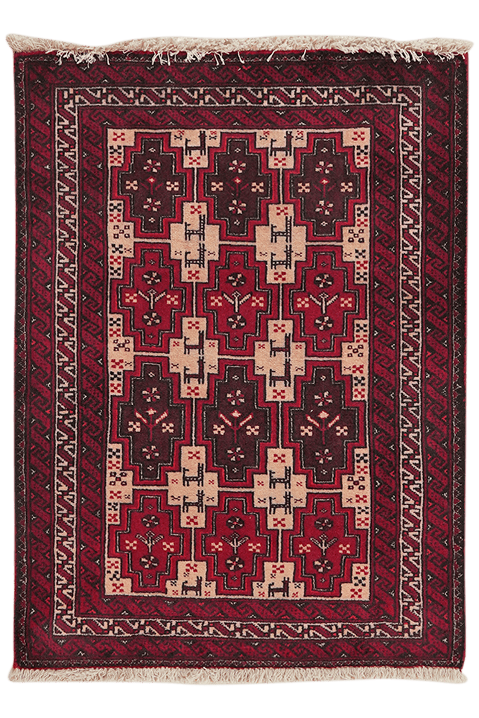 Belutch — Hand-knotted, 65x87 cm, Beige, 100% Virgin Wool | Main view