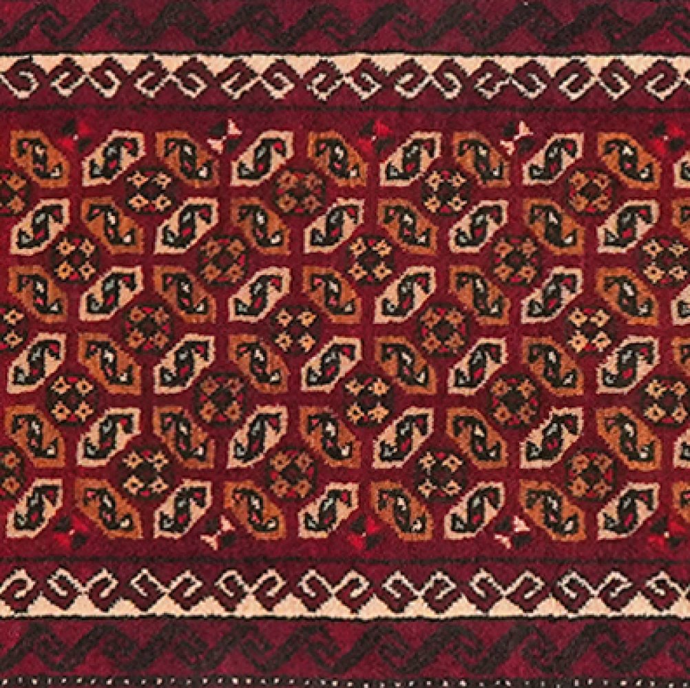 Belutch — Hand-knotted, 59x100 cm, Red, 100% Virgin Wool | View 4