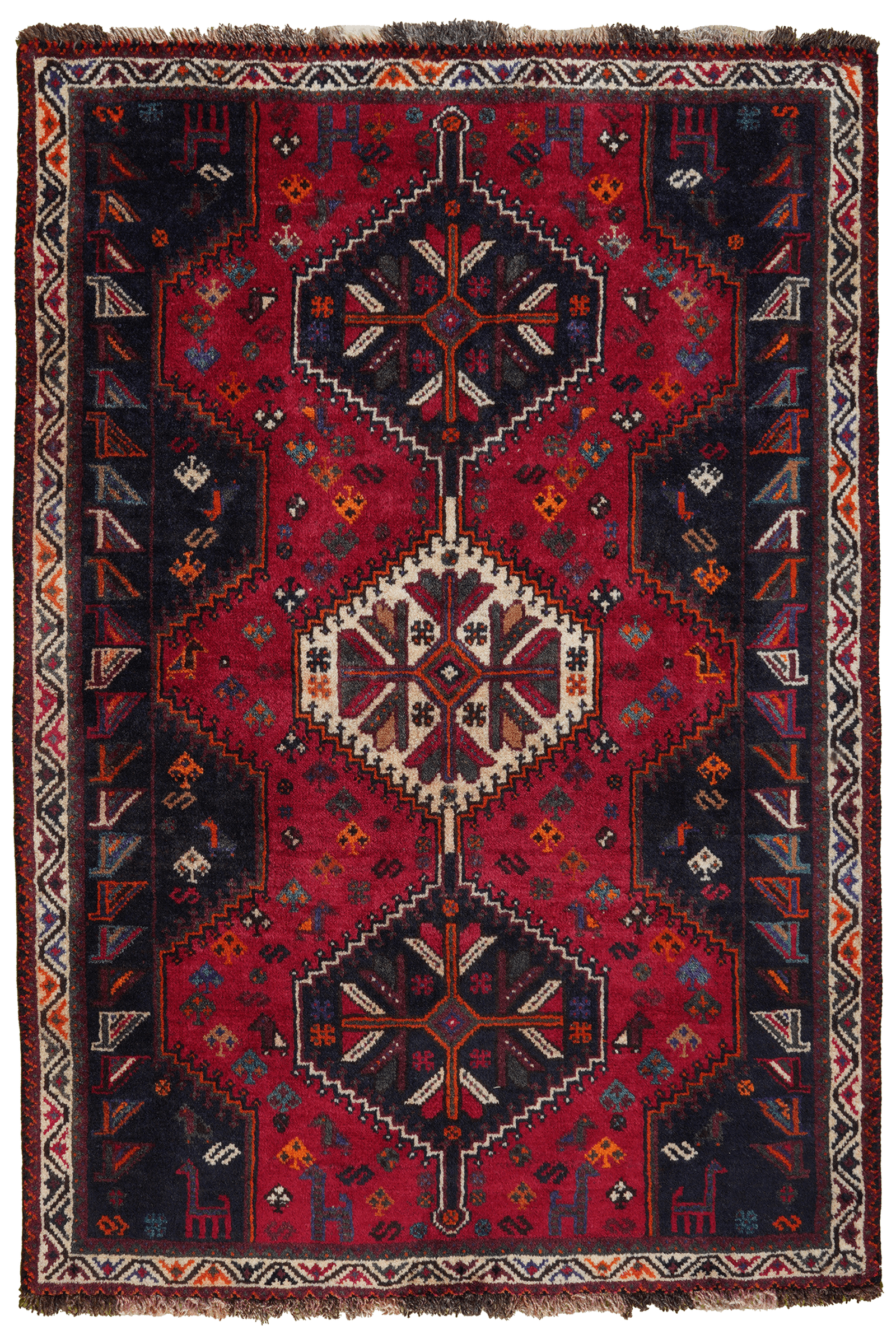 Gashgai — Handgefertigt, 164x114 cm, Beige, 100% Virgin Wool | Main view