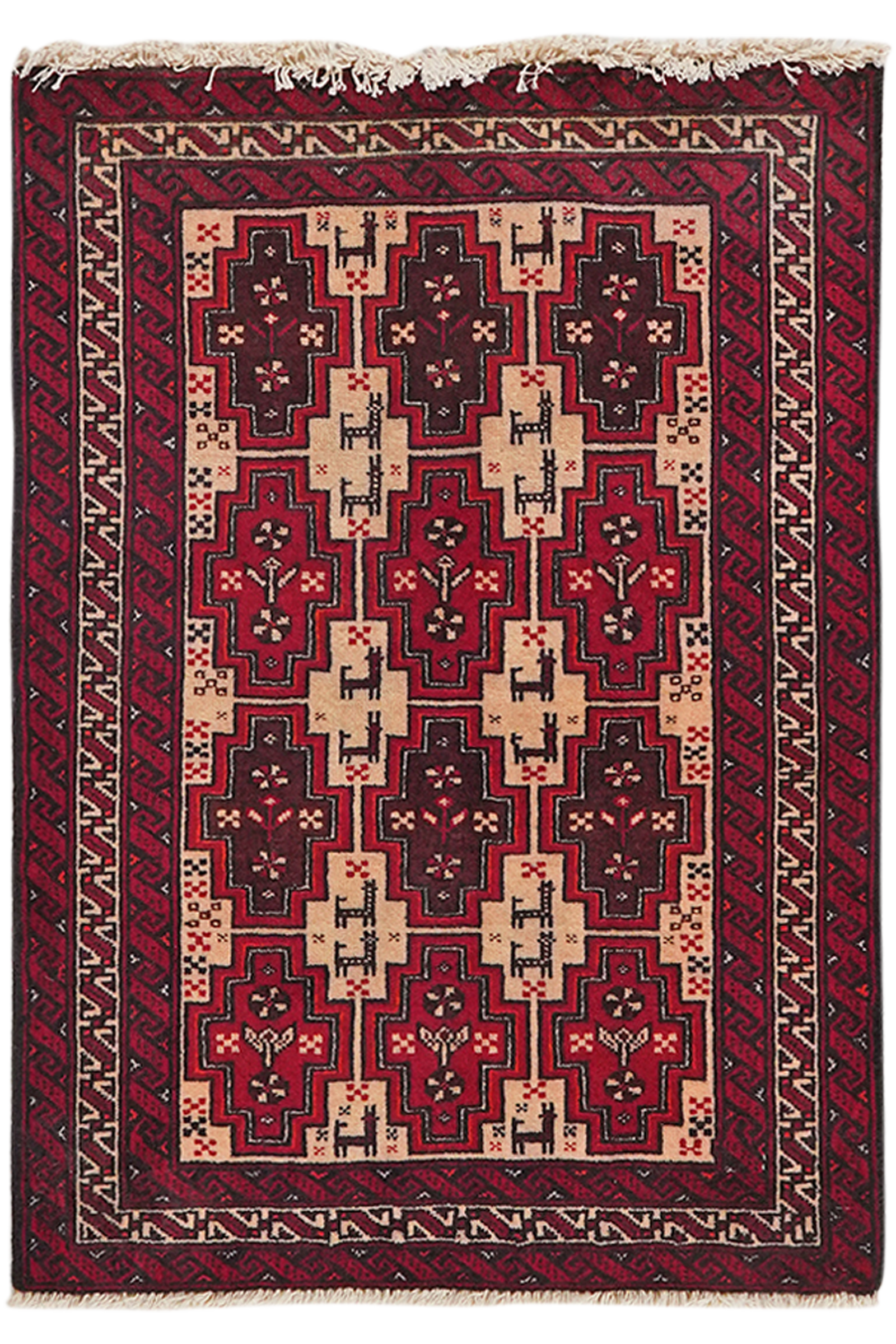 Belutch — Handgefertigt, 85x60 cm, Bunt, 100% Virgin Wool | Main view