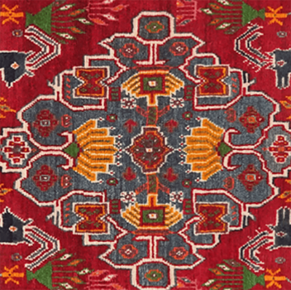 Gashgai — Hand-knotted, 54x66 cm, Red, 100% Virgin Wool | View 4
