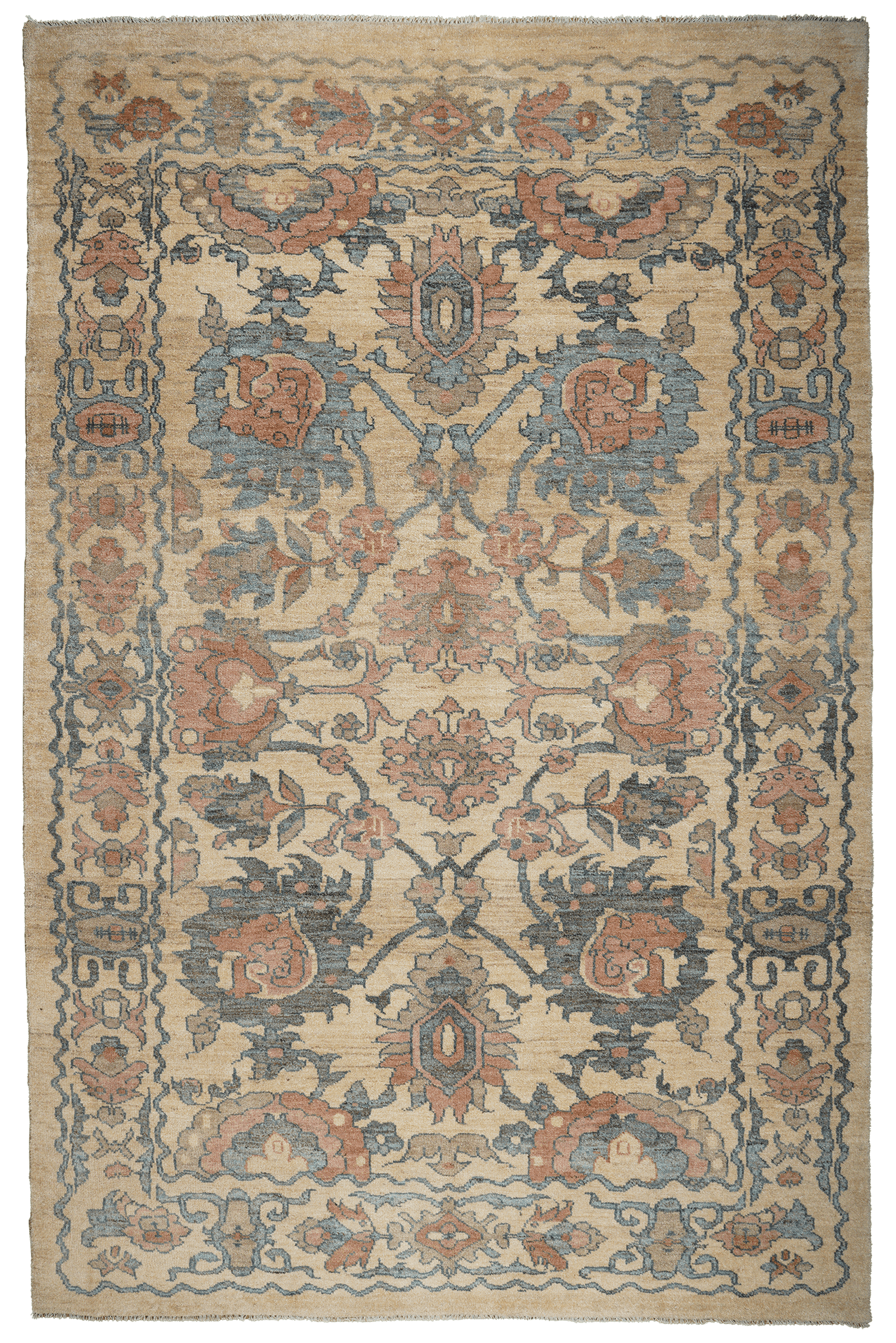Sultanabad — Hand-knotted, 190x290 cm, Beige, 100% Virgin Wool | Main view