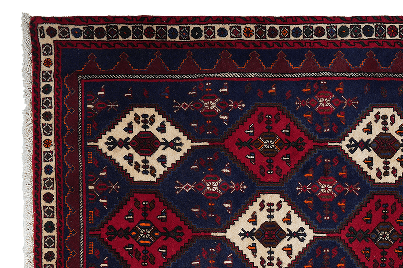 Afshar — Hand-knotted, 174x239 cm, Blue, 100% Virgin Wool | View 3