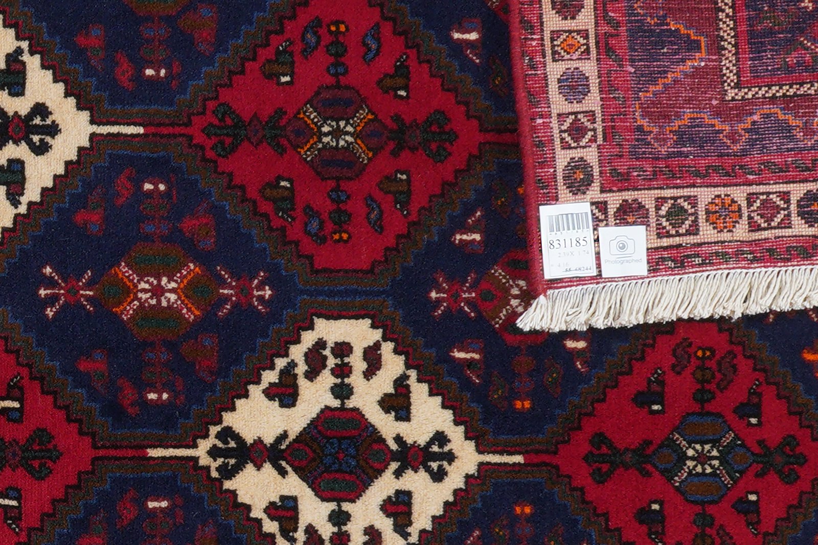 Afshar — Hand-knotted, 174x239 cm, Blue, 100% Virgin Wool | View 6
