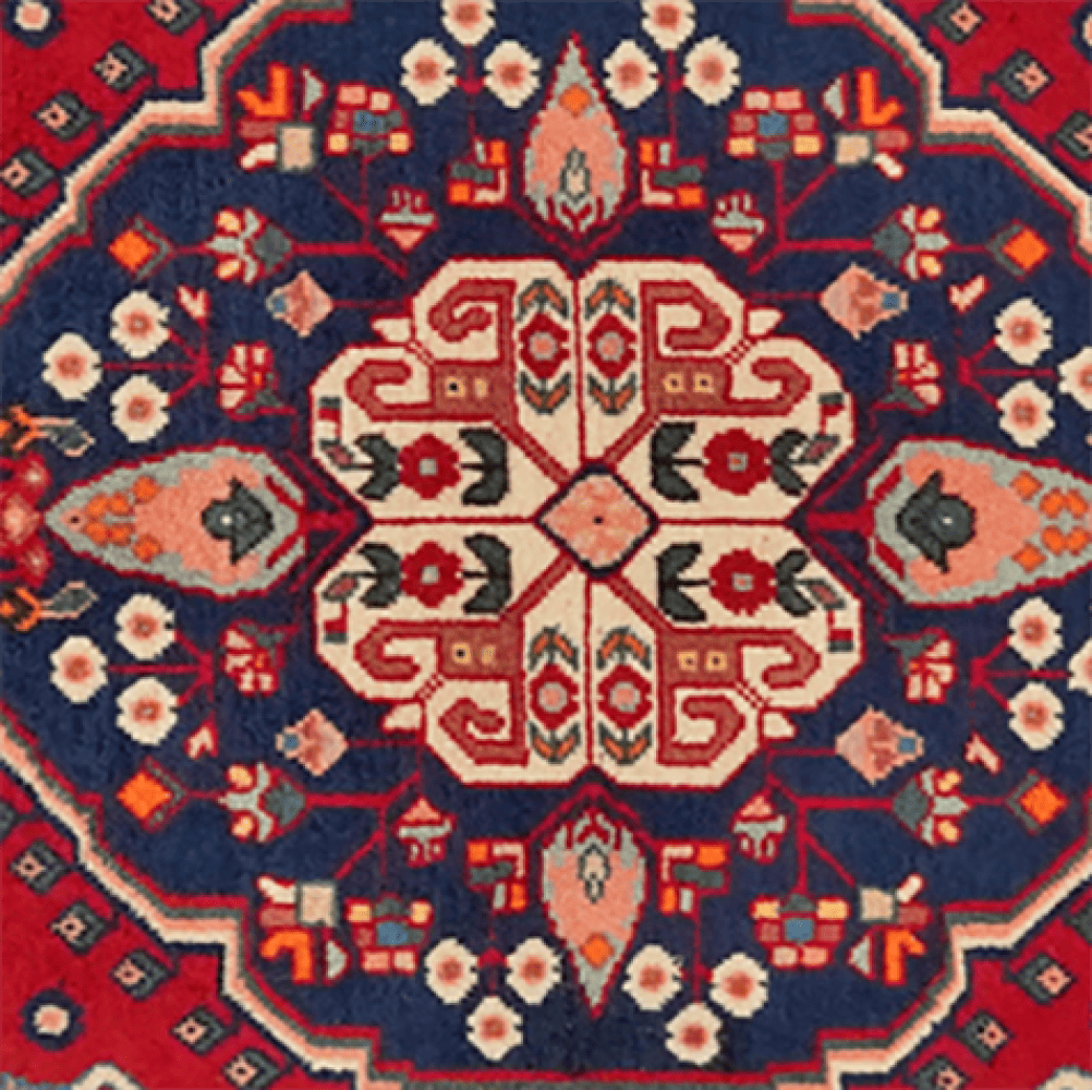 Gashgai — Hand-knotted, 57x58 cm, Red, 100% Virgin Wool | View 4