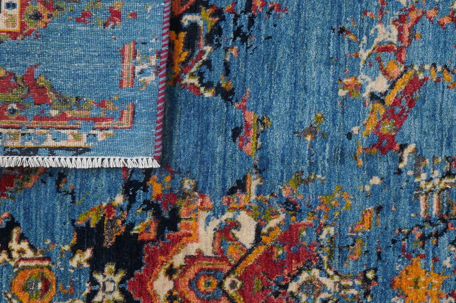 Rizbaf — Hand-knotted, 156x200 cm, Blue, 100% Virgin Wool | View 8