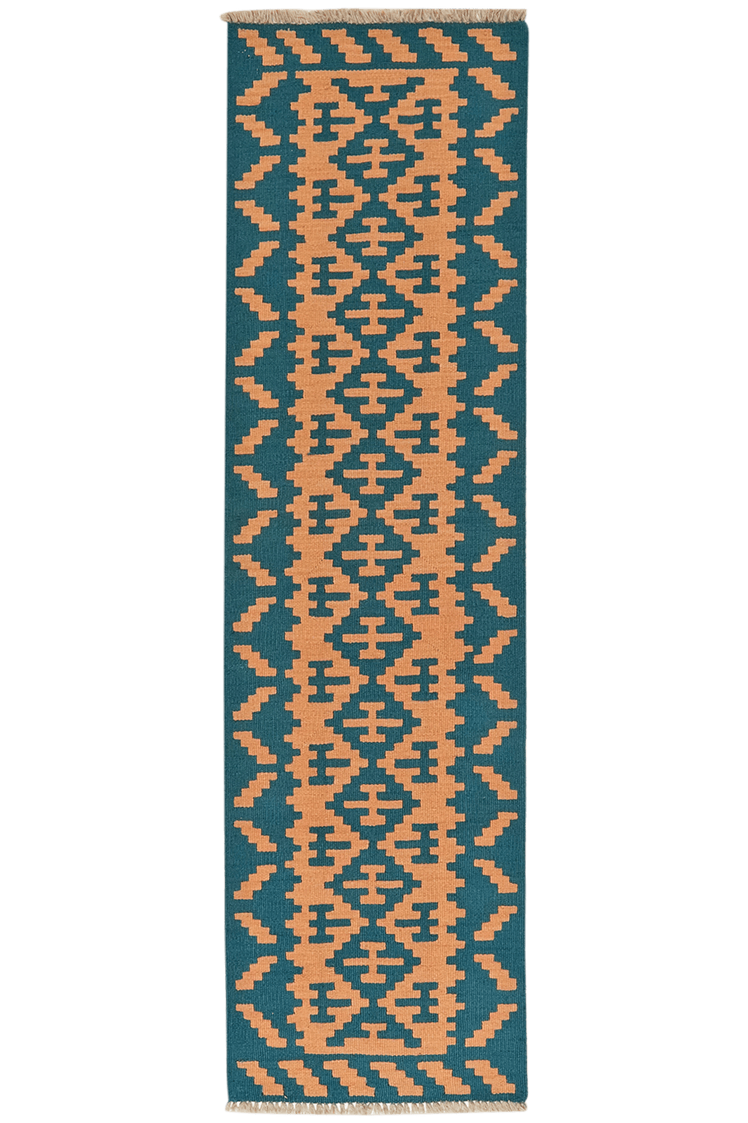 Kelim Gashgai — Handmade, 56x200 cm, Beige, 100% Virgin Wool | Main view