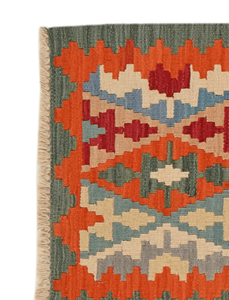 Kelim Gashgai — Handmade, 57x187 cm, Multicolor, 100% Virgin Wool | View 3