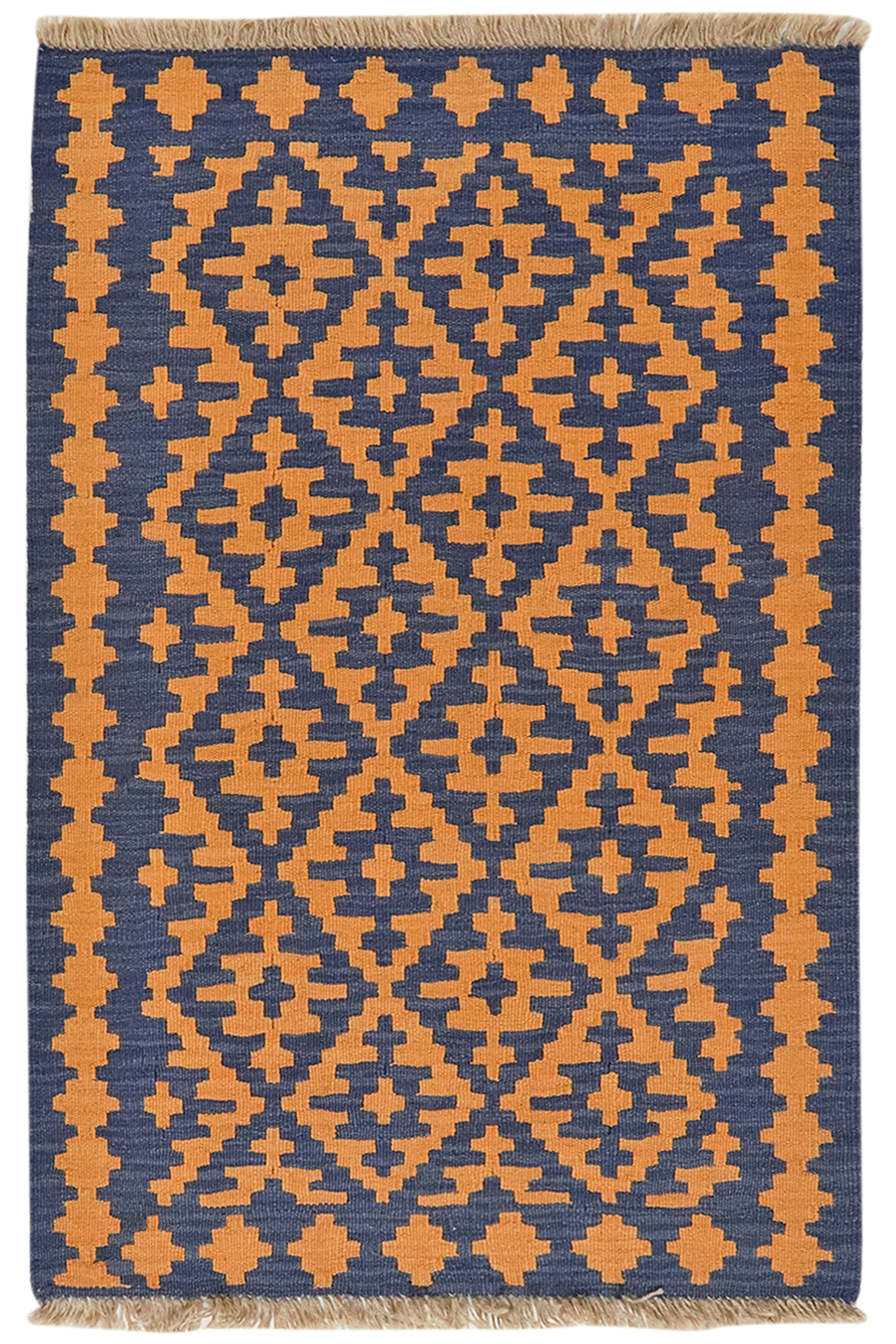 Kelim Gashgai — Handgefertigt, 122x82 cm, Bunt, 100% Virgin Wool | Main view