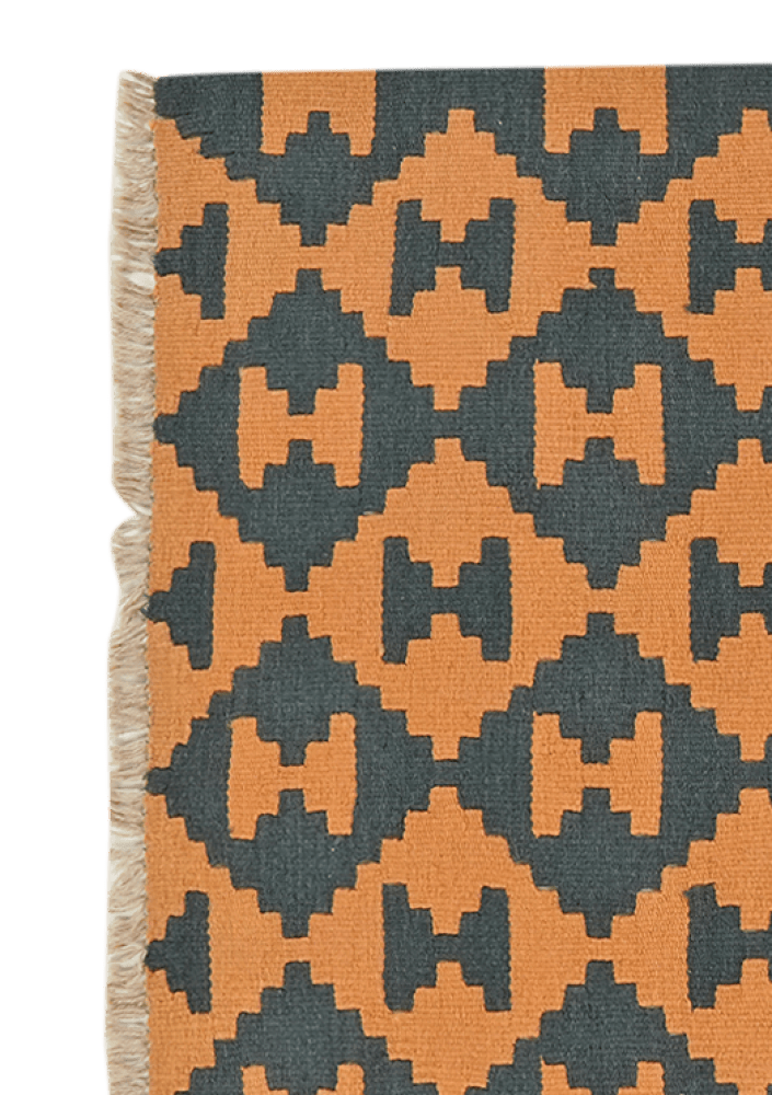 Kelim Gashgai — Handmade, 127x184 cm, Yellow, 100% Virgin Wool | View 3