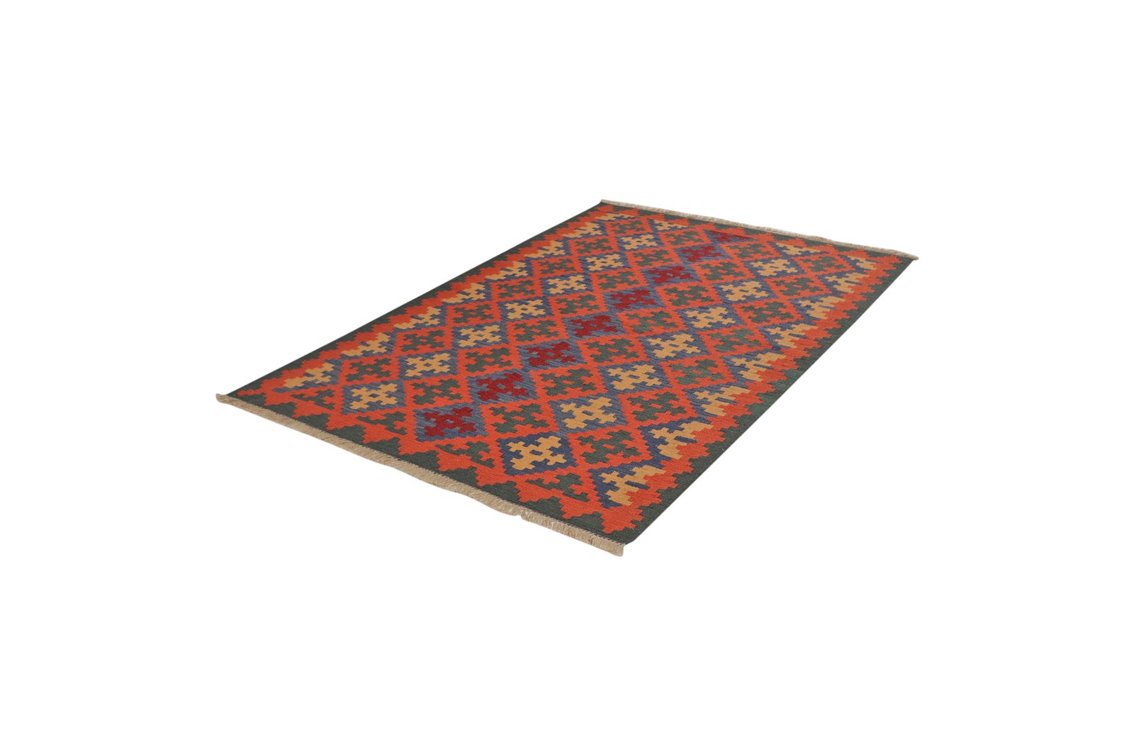 Kelim Gashgai — Handmade, 129x182 cm, Multicolor, 100% Virgin Wool | View 5