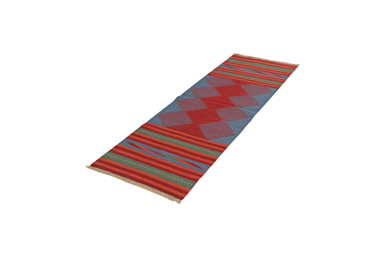 Kelim Gashgai — Handmade, 64x193 cm, Multicolor, 100% Virgin Wool | View 5