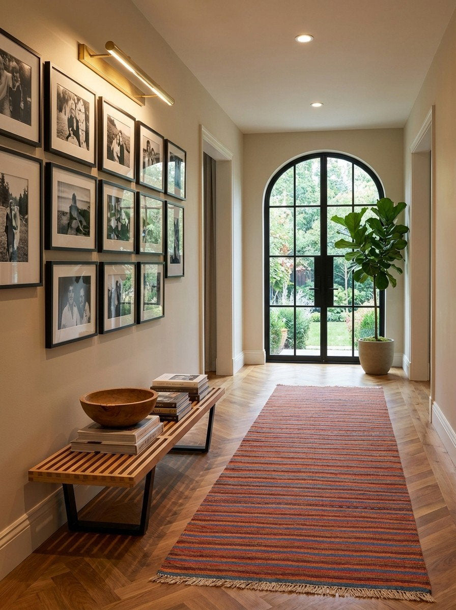 Kelim Gashgai — Handgefertigt, 190x64 cm, Bunt, 100% Virgin Wool | Detail view