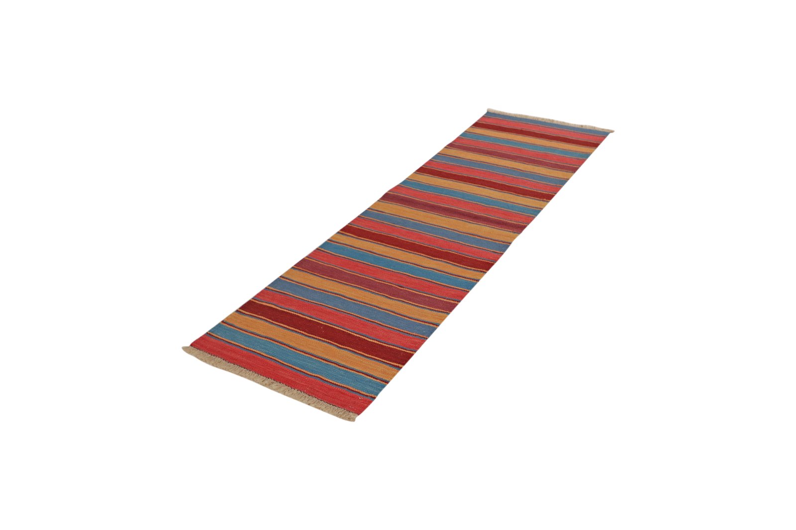 Kelim Gashgai — Handmade, 57x196 cm, Multicolor, 100% Virgin Wool | View 5