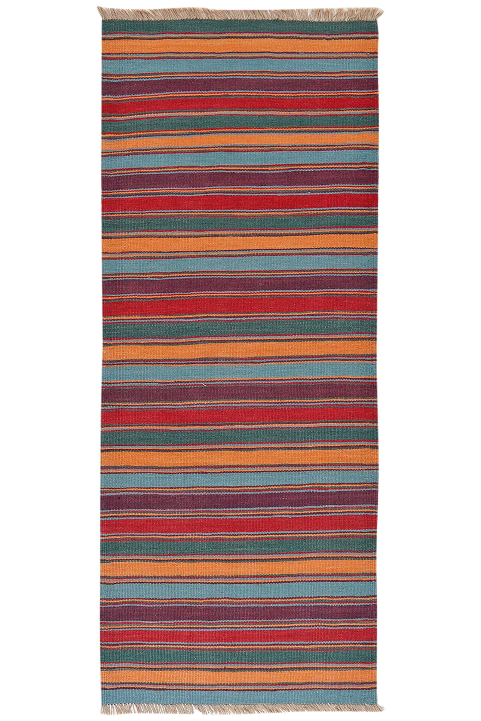 Kelim Gashgai — Handgefertigt, 190x76 cm, Bunt, 100% Virgin Wool | Main view