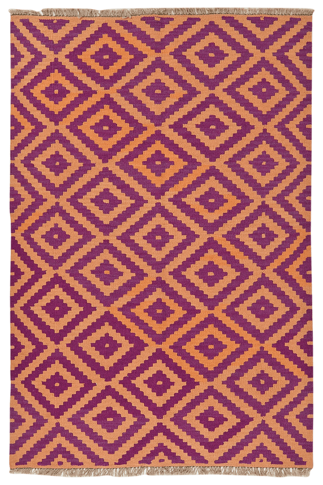 Kelim Gashgai — Handmade, 119x180 cm, Violett, 100% Virgin Wool | Main view