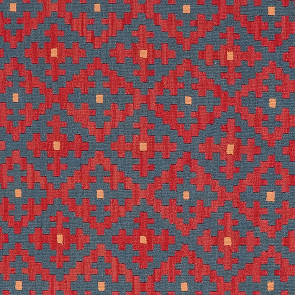 Kelim Gashgai — Handmade, 122x176 cm, Blue, 100% Virgin Wool | View 4