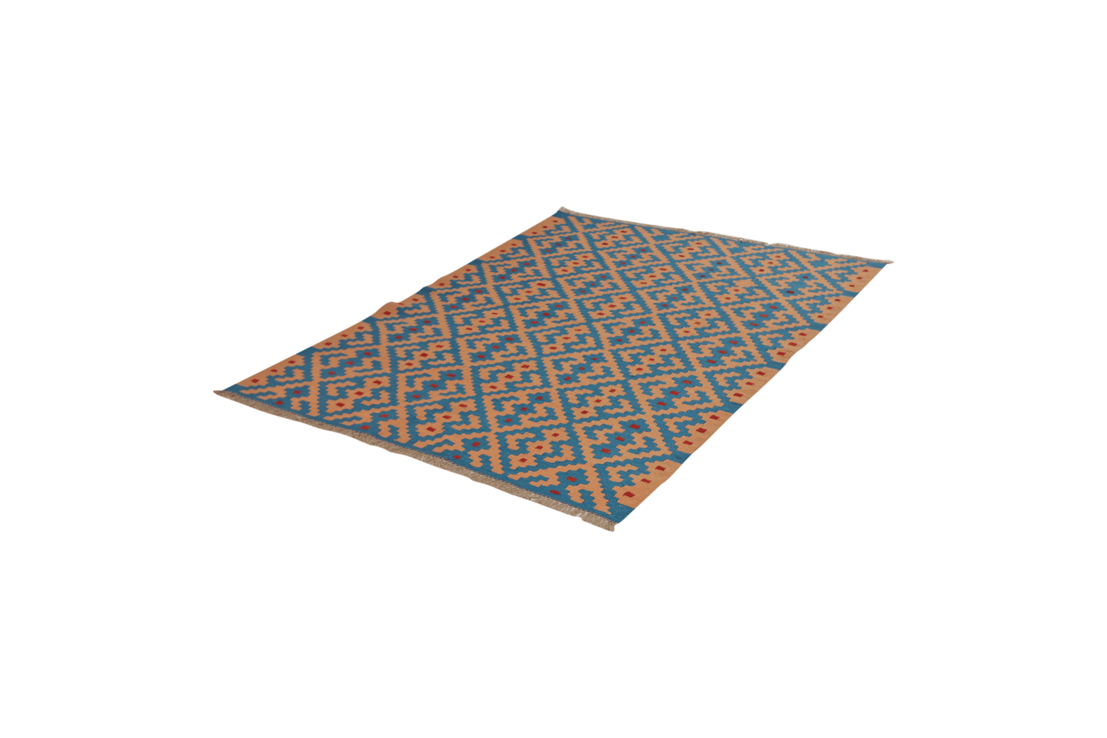 Kelim Gashgai — Handmade, 132x168 cm, Beige, 100% Virgin Wool | View 5
