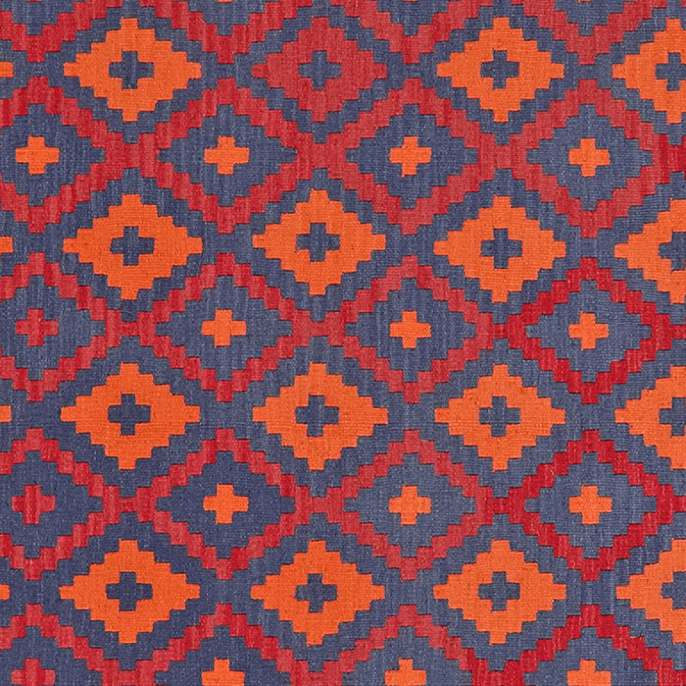 Kelim Gashgai — Handmade, 125x183 cm, Red, 100% Virgin Wool | View 4