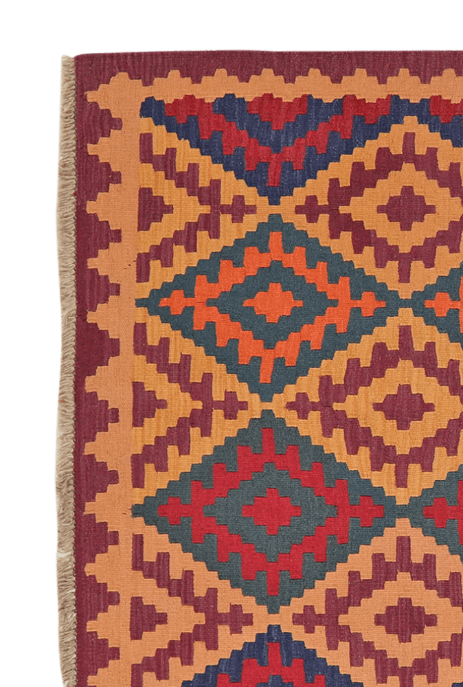 Kelim Gashgai — Handmade, 130x177 cm, Multicolor, 100% Virgin Wool | View 3