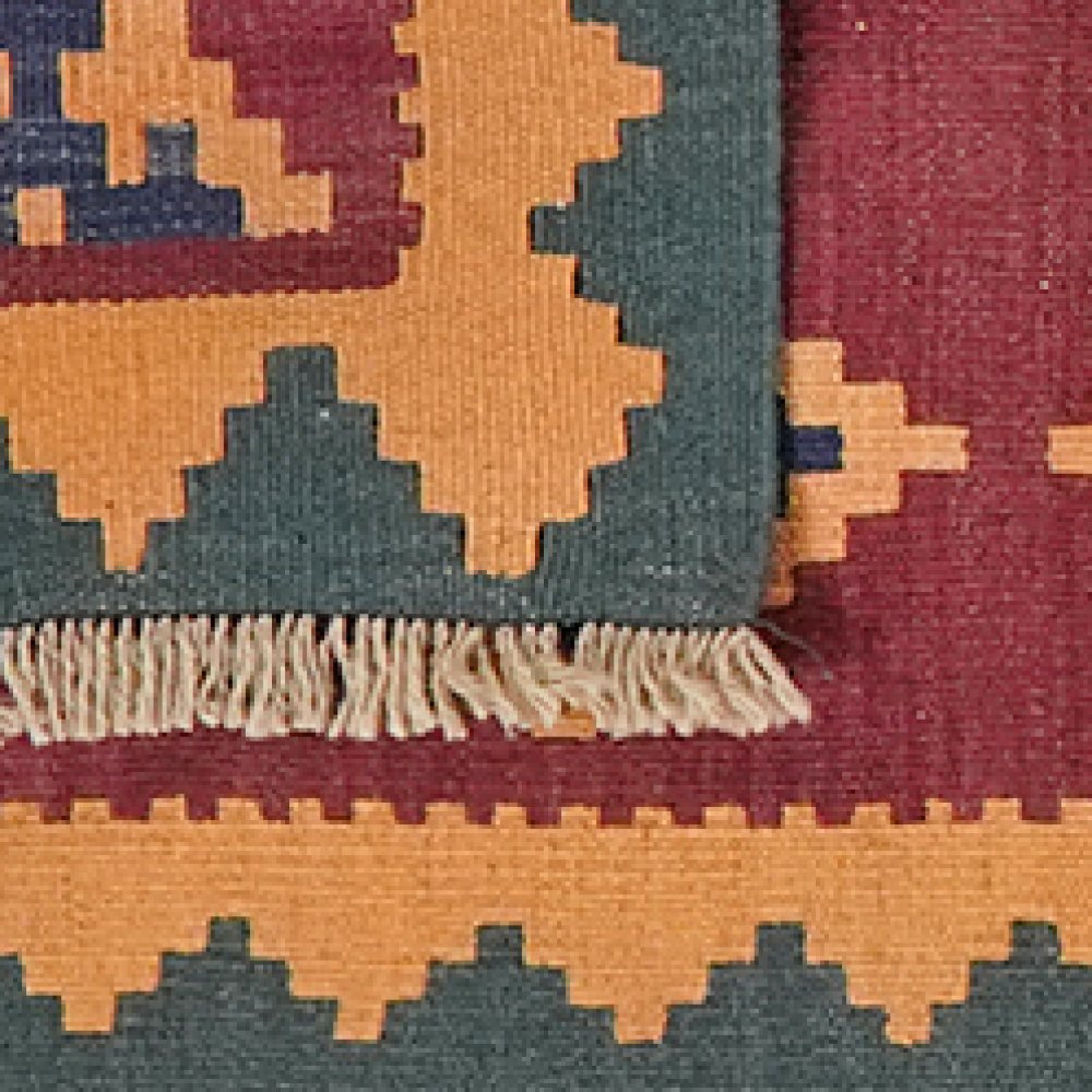 Kelim Gashgai — Handmade, 57x200 cm, Violett, 100% Virgin Wool | View 6