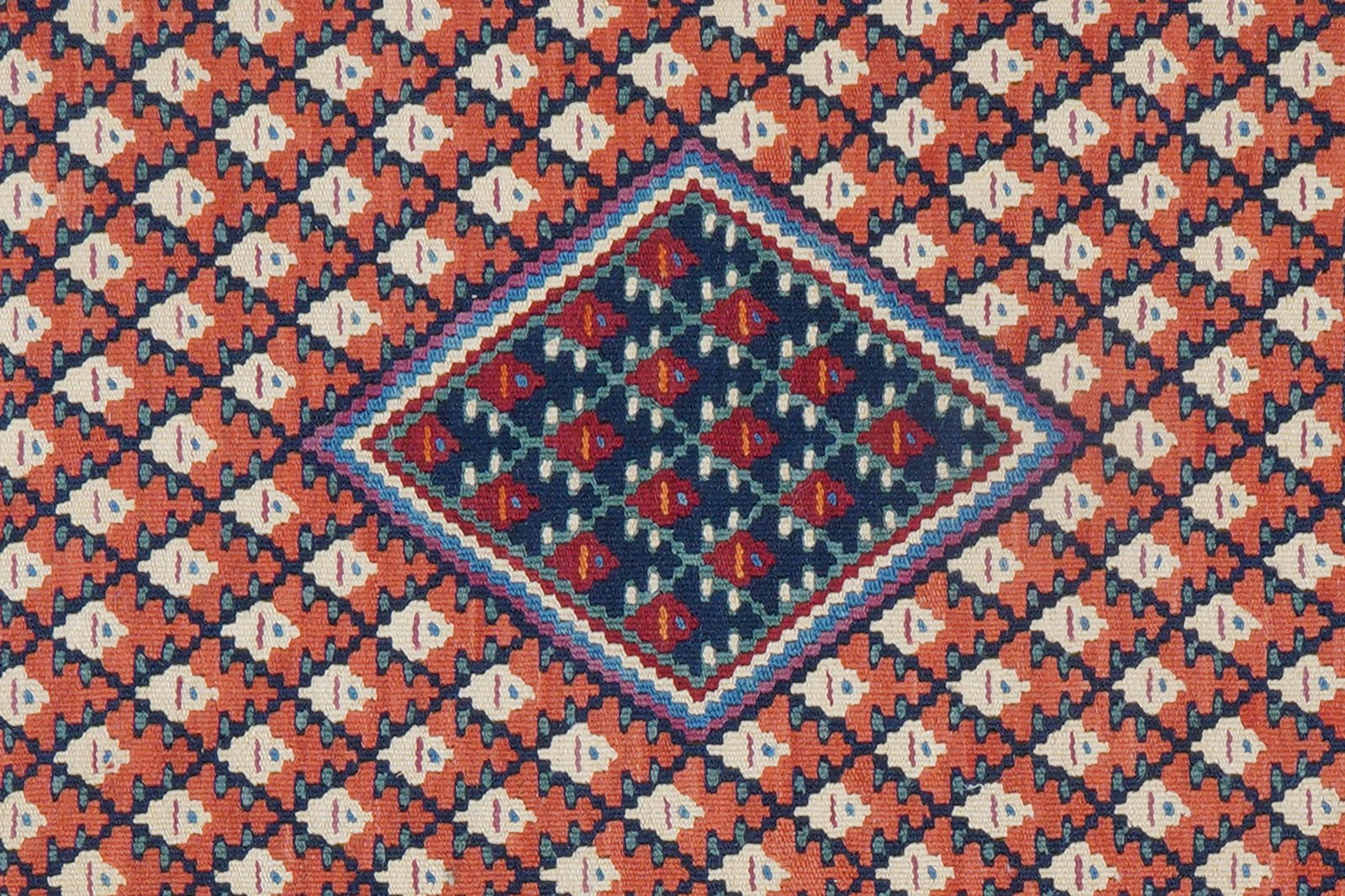 Kelim Senneh — Handmade, 62x88 cm, Red, 100% Virgin Wool | View 7