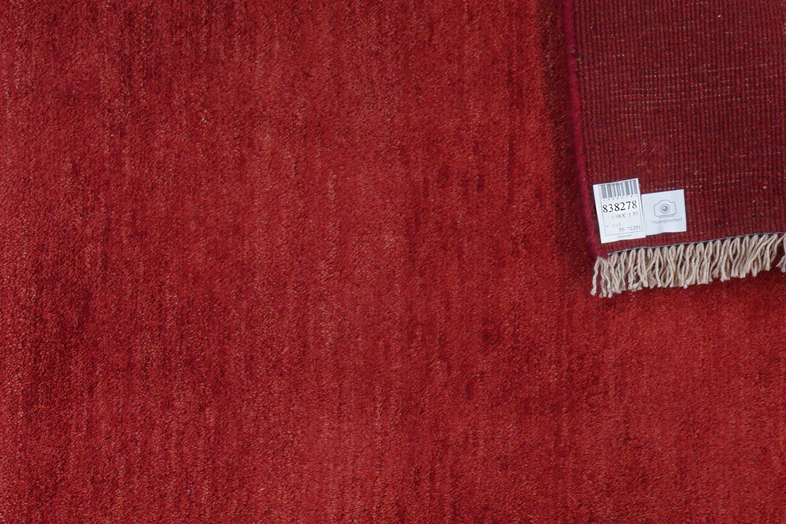 Gabbeh — Hand-knotted, 153x198 cm, Red, 100% Virgin Wool | View 6