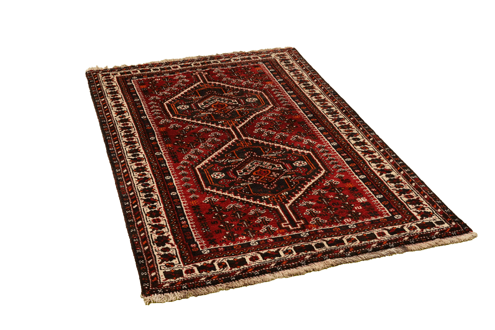 Shiraz — Hand-knotted, 106x157 cm, Red, 100% Virgin Wool | View 4