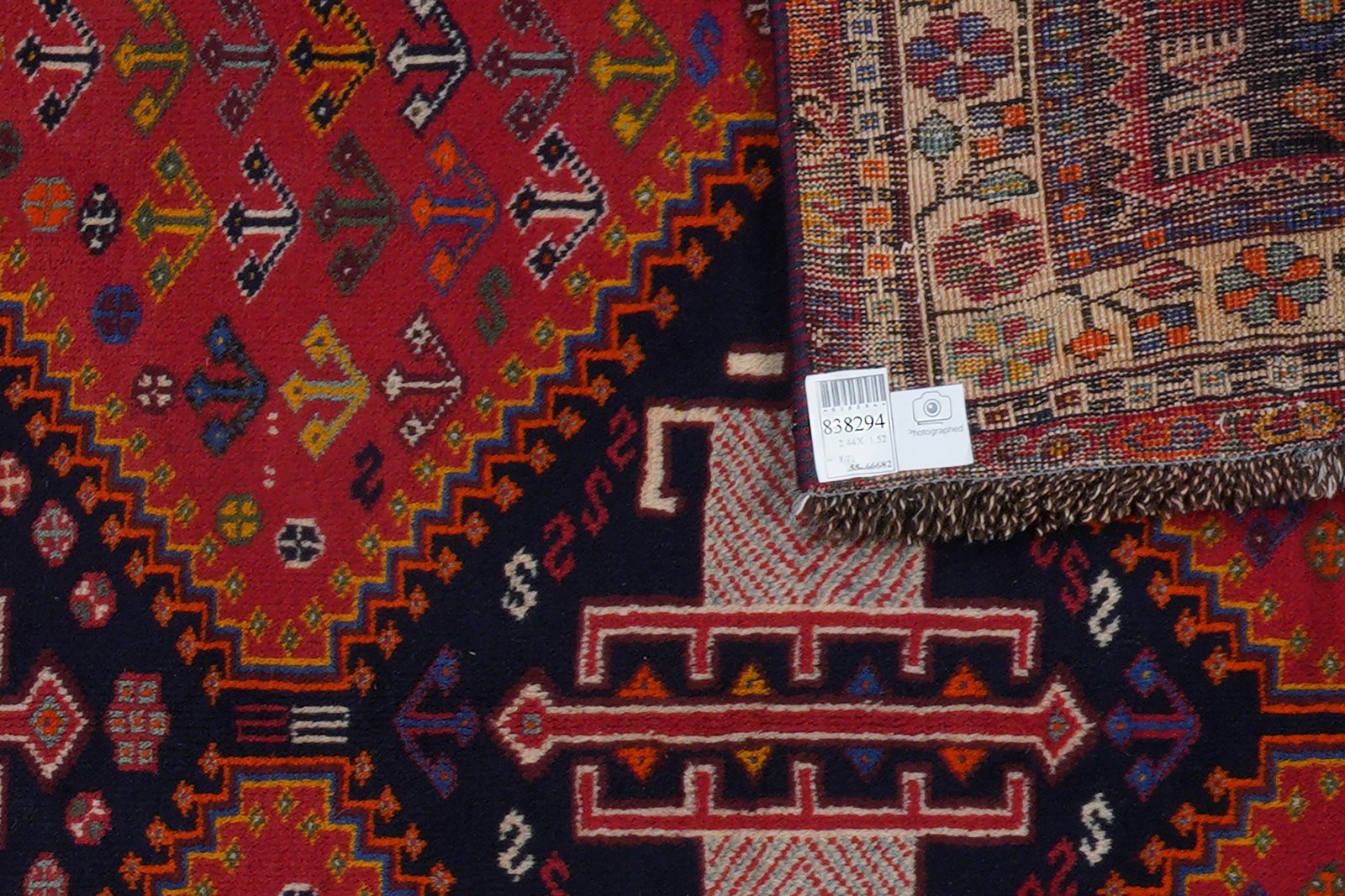 Gashgai — Hand-knotted, 152x244 cm, Red, 100% Virgin Wool | View 6