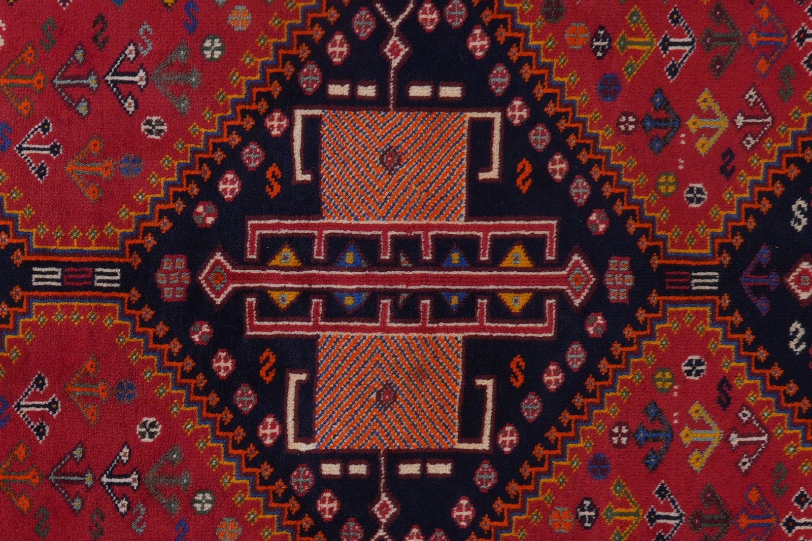 Gashgai — Hand-knotted, 152x244 cm, Red, 100% Virgin Wool | View 7
